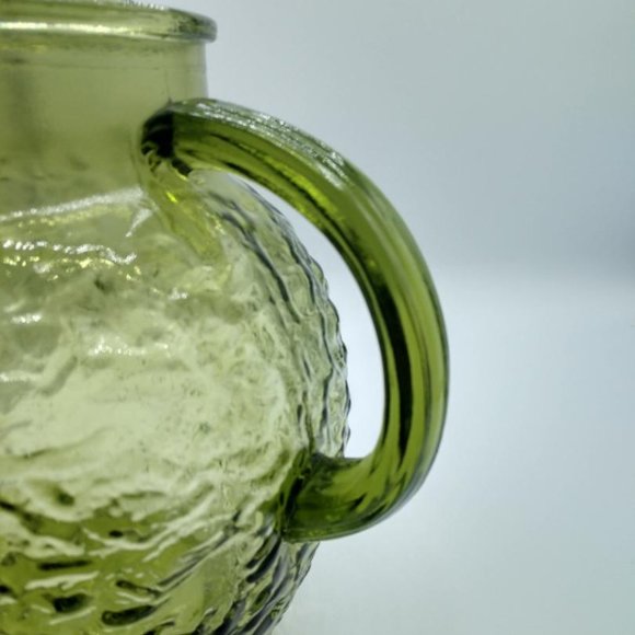 Vintage Anchor Hocking Milano Lido 96 Ounce Pitcher w/Ice Lip - Avocado Green - Picture 4 of 6